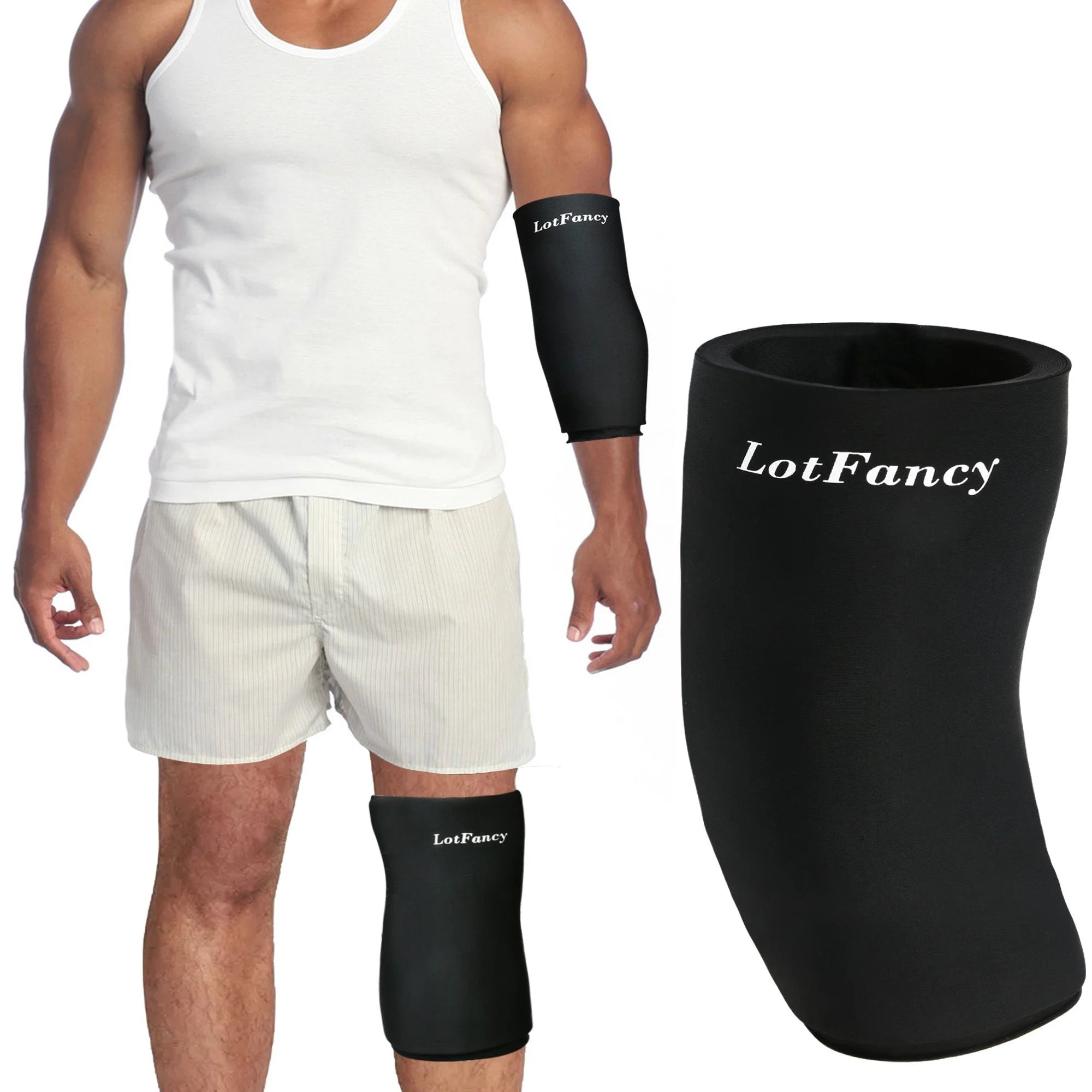 Athletic Compression Sleeve, XL, Hot & Cold Therapy, Black