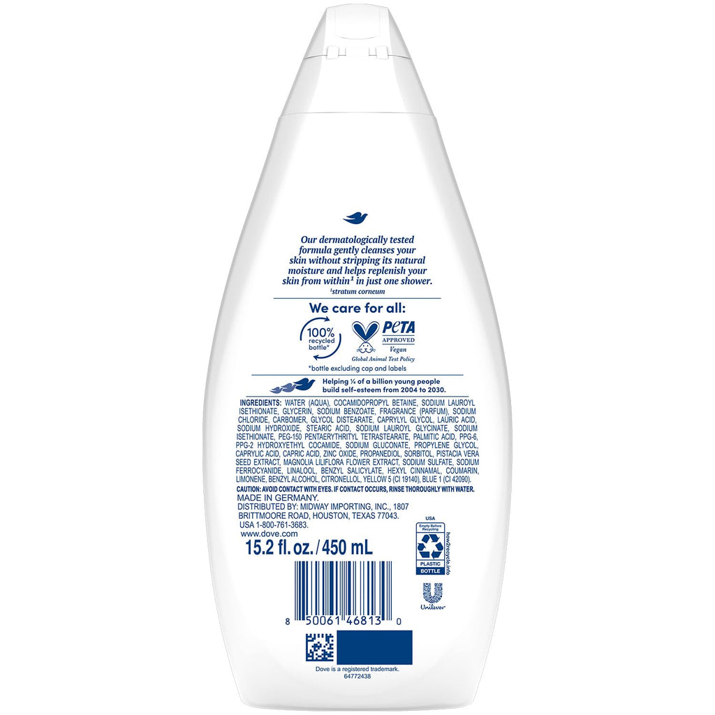 Body Wash, Gentle Pamper 2-Pack – Soothing Moisturizing Cleanser for Soft Skin, 15.22 Oz Ea