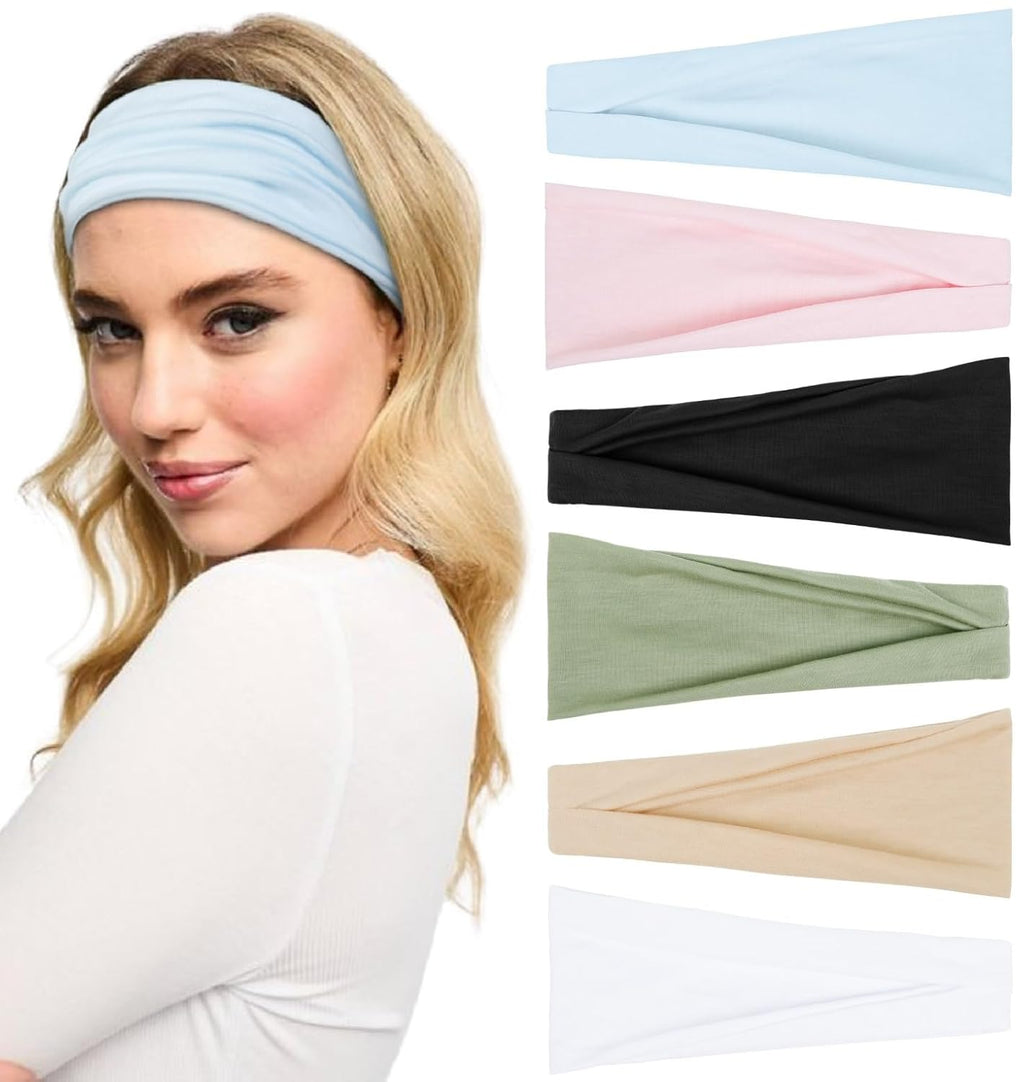 Headbands for Women Non Slip Women'S Headbands Yoga Workout Exercise Hairbands for Women Wide Stretchy Hair Accessory