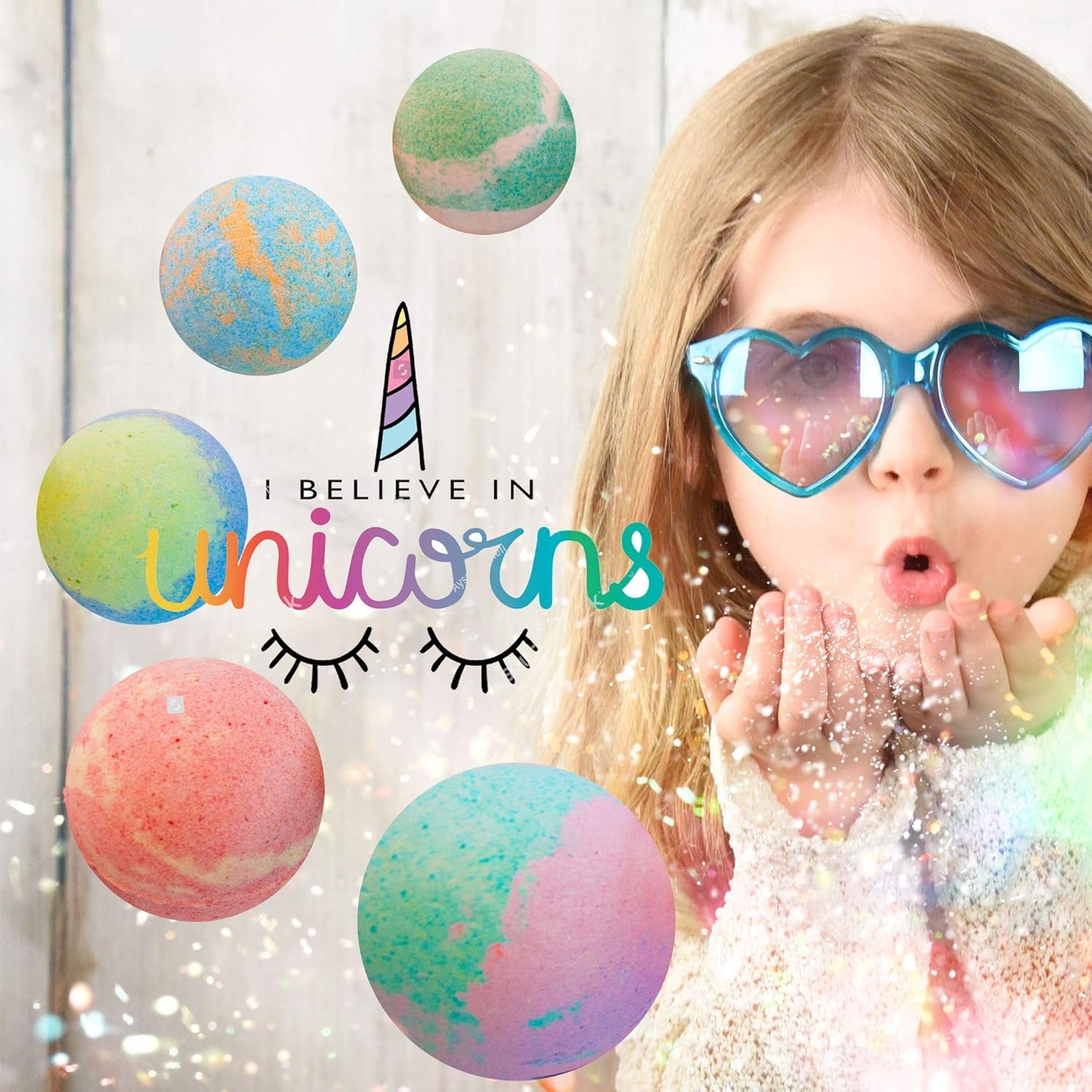 Bath Bombs for Kids with Surprise Inside, Unicorn Bath Bombs for Girls with Jewelry & Jewelry Box for Kid - Organic, Skin Moisturizing, Natural Bubble Bath, Stocking Stuffers Christmas Gift for Girls