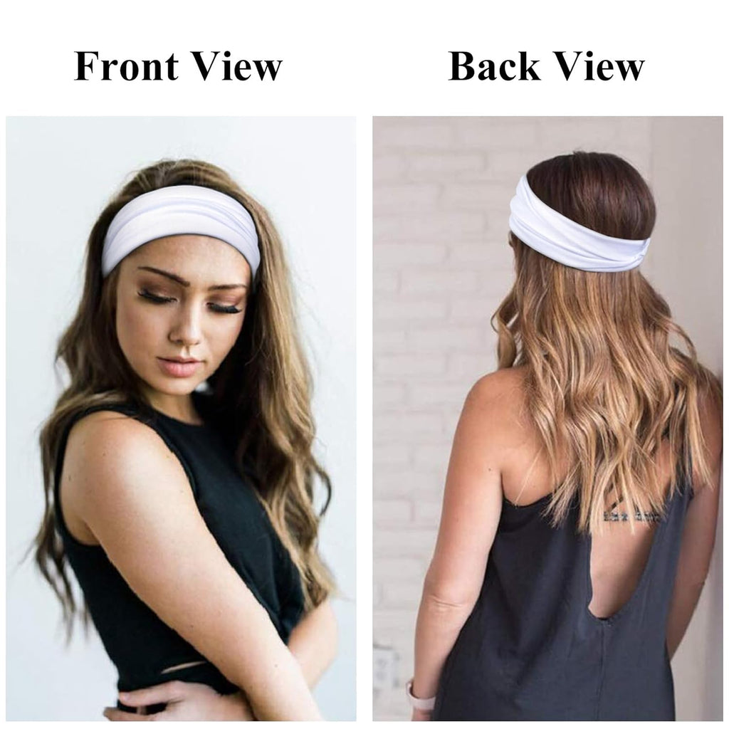 Headbands for Women Non Slip Women'S Headbands Yoga Workout Exercise Hairbands for Women Wide Stretchy Hair Accessory