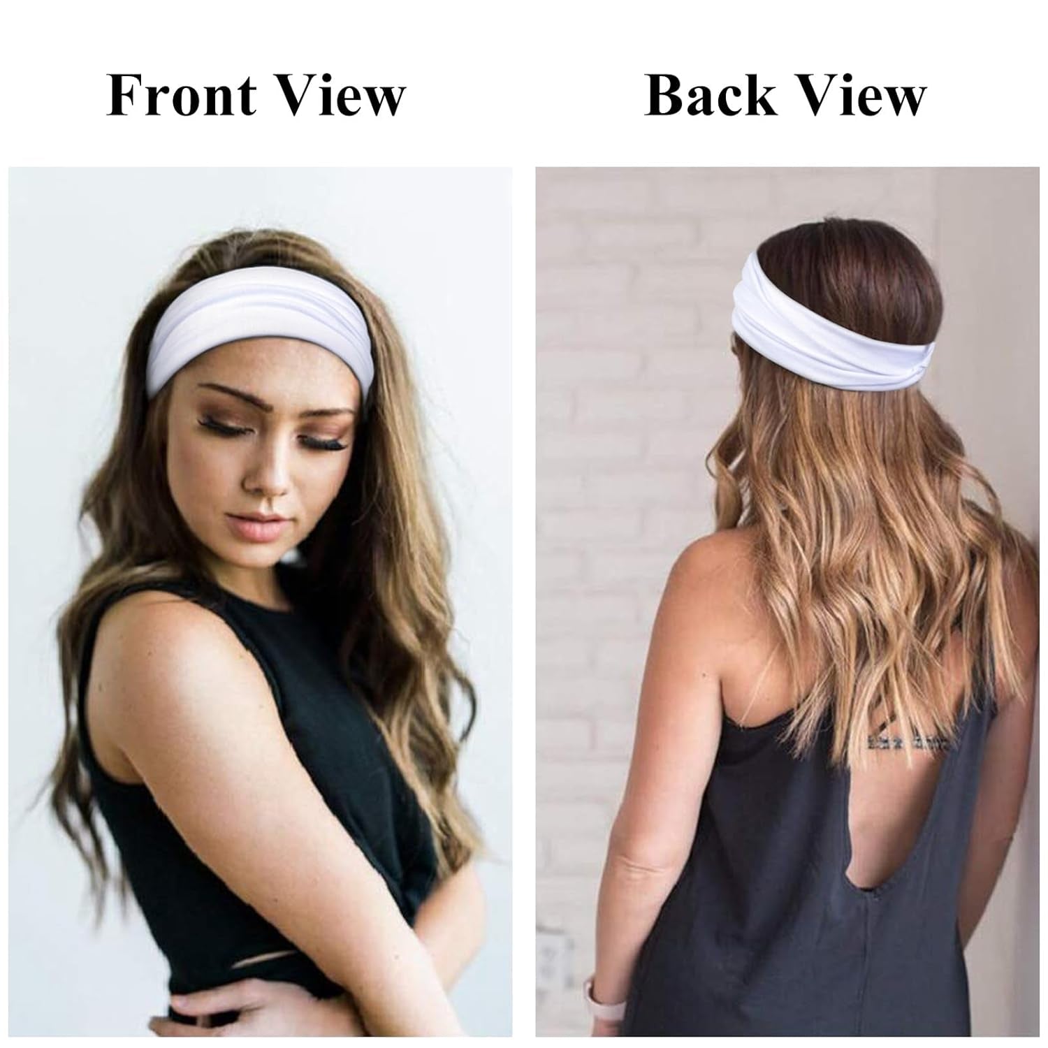 Headbands for Women Non Slip Women'S Headbands Yoga Workout Exercise Hairbands for Women Wide Stretchy Hair Accessory