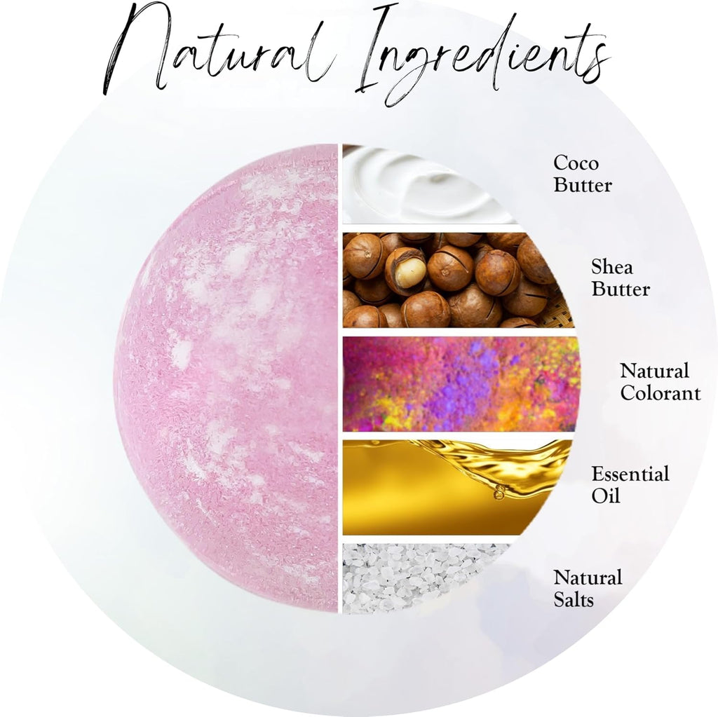 Inspire Bath Bombs for Women, 12 Gorgerous Flower Bath Bombs Topped with Dried Flowers, Luxurious Mother'S Day Gift Set, Brithday Gift, Easter Gift or for Creating Lush Self Care Moment