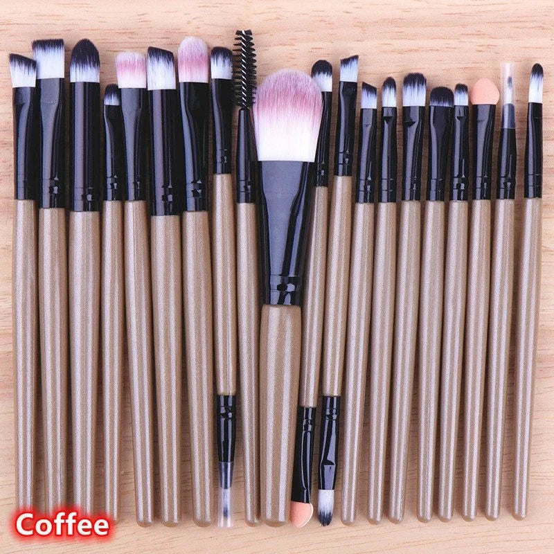 20PCS Makeup Brushes Set Professional Plastic Handle Foundation Eyeshadow Make up Brushes