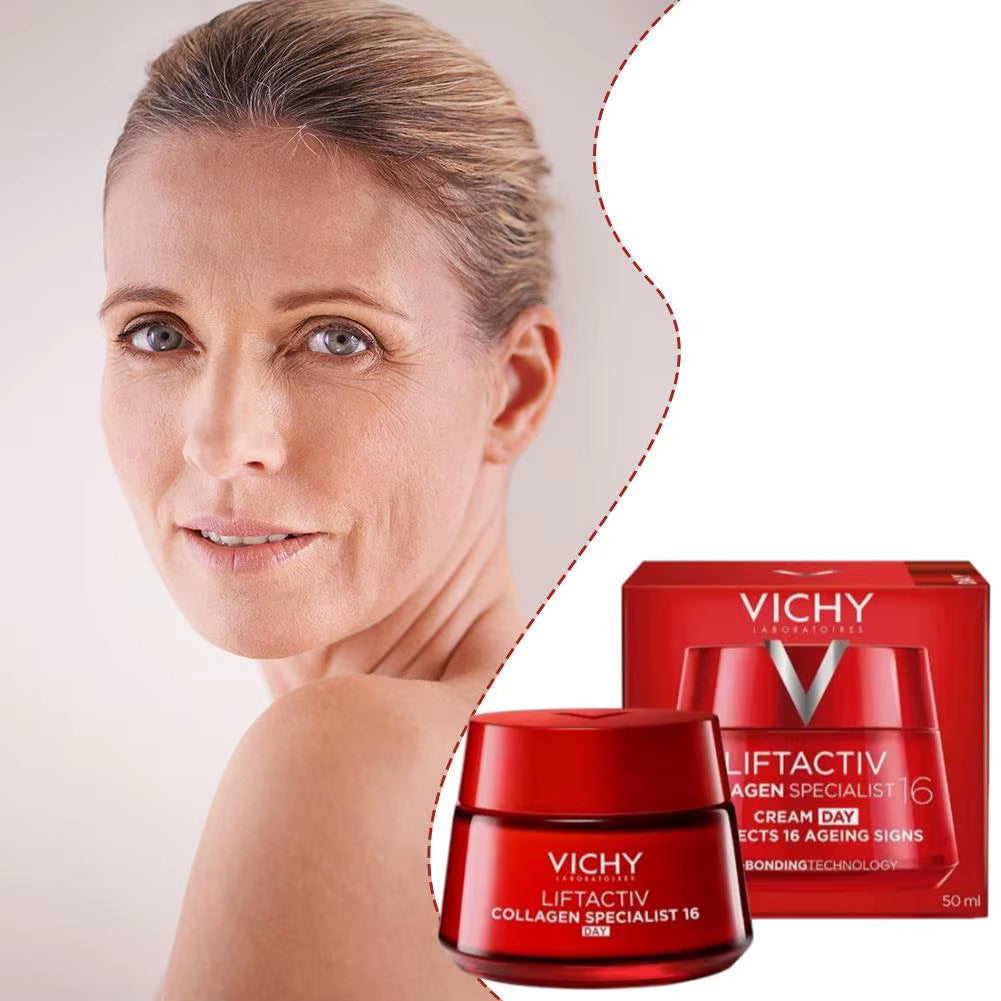 Vichy Collagen Firming Night Cream Deep Moisturizing Wrinkle Reduction Firming Elasticity Skin Care
