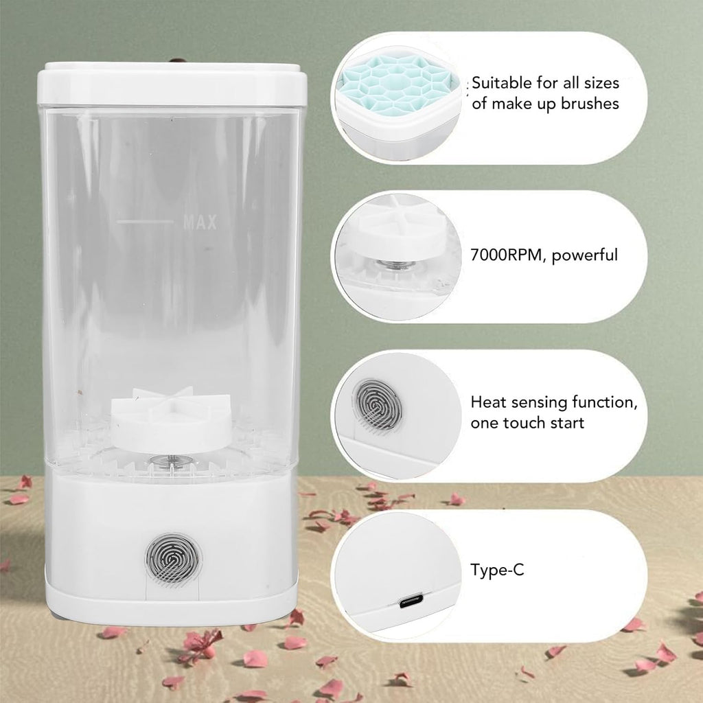 Electric Makeup Brush Cleaner Machine, USB Cosmetic Brush Cleaner, Two Modes, Quick Wash in Seconds, Cosmetic Brush Cleaning Tools