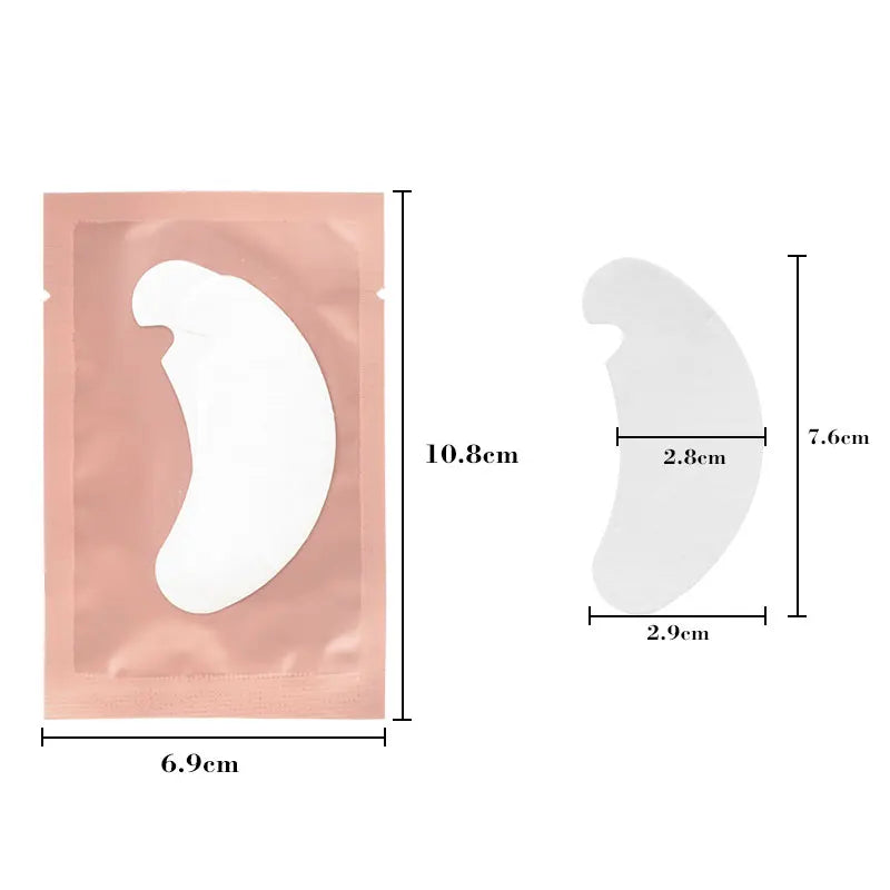 50Pairs Eye Pads for Eyelash Extension Hydrogel Patches for Eyelashes U Shaped Gel Pads Lashes Extension Supplies Patches Makeup