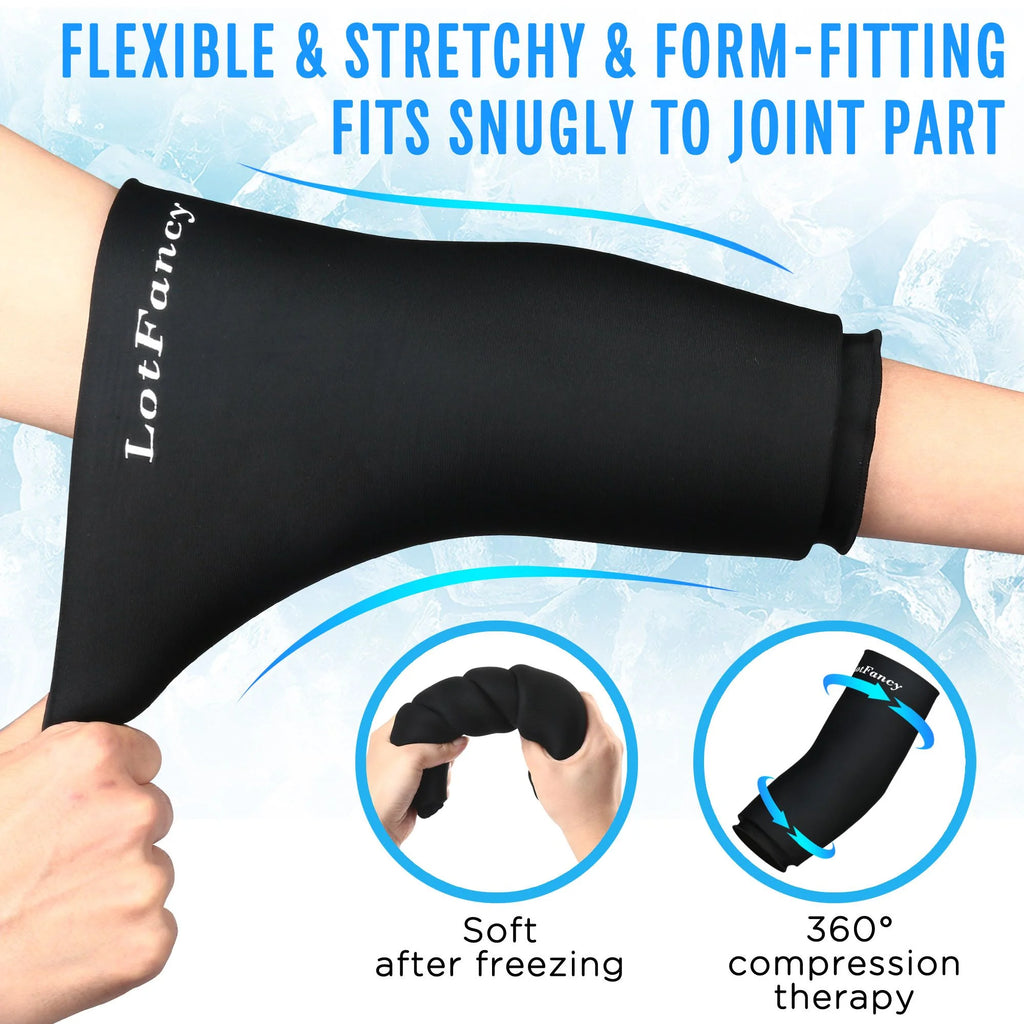 Athletic Compression Sleeve, XL, Hot & Cold Therapy, Black
